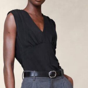 BANANA REPUBLIC SHIRRED V-NECK TOP - Size M